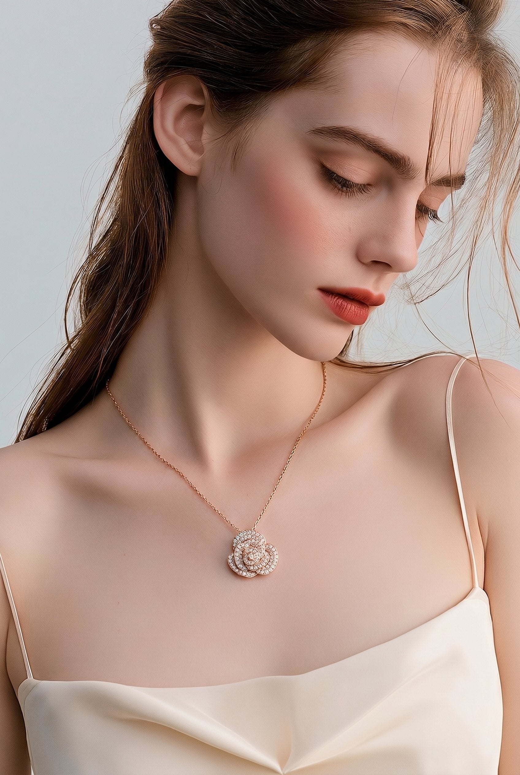 18kt Rose Gold Diamond Pendant