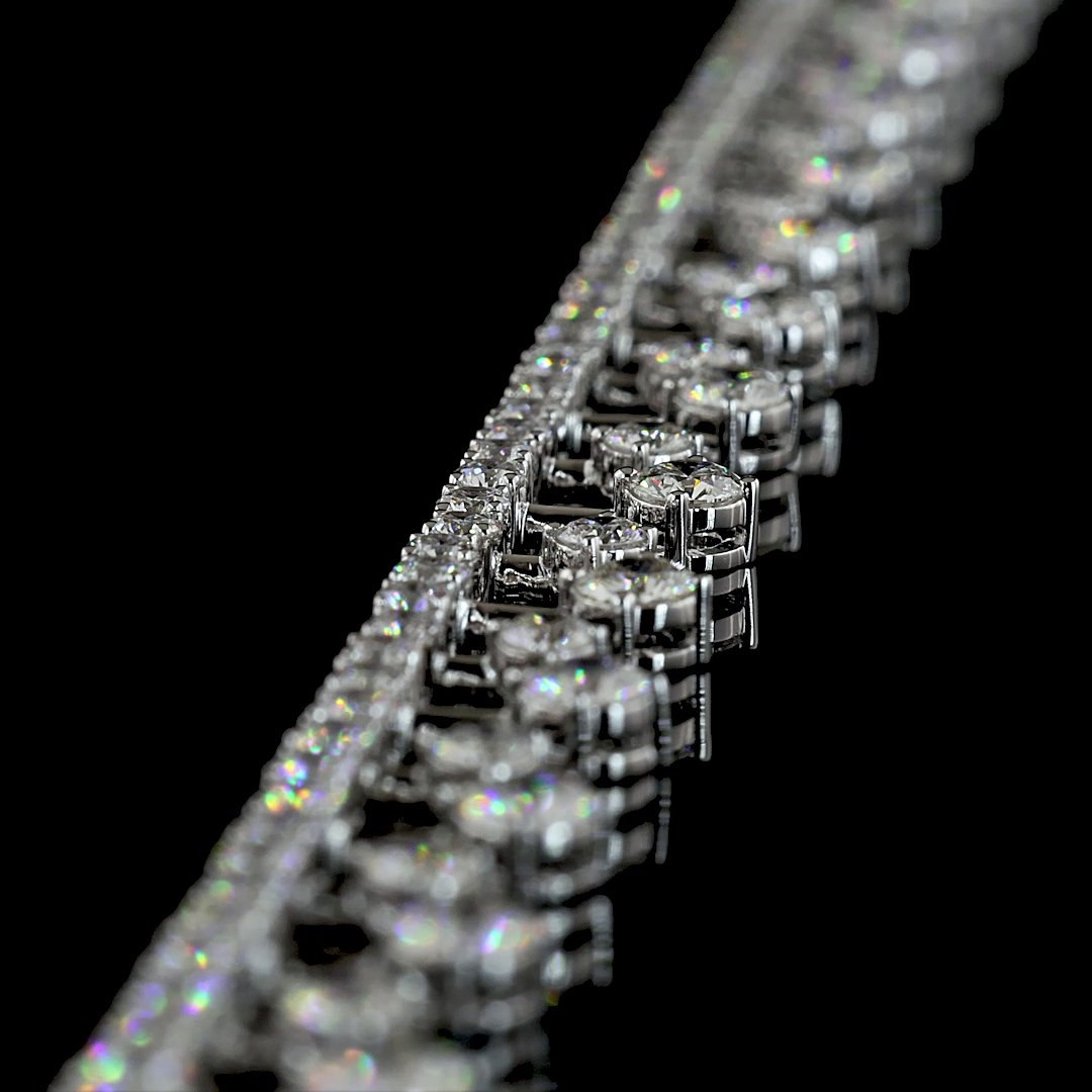 14kt White Gold Lab Diamond Tennis Necklace