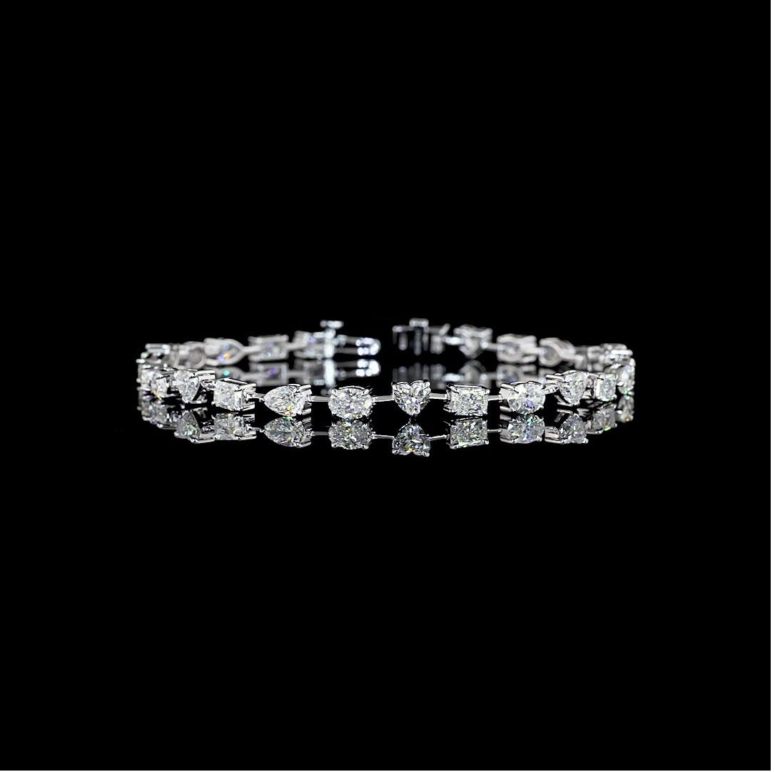 14kt White Gold Lab Diamond Tennis Bracelet
