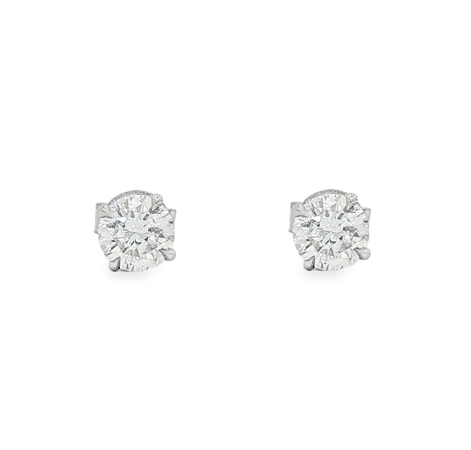 14kt White Gold Lab Diamond Studs