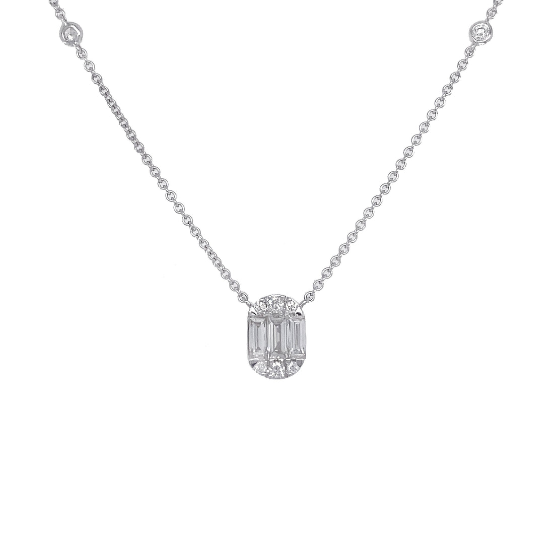 18kt White Gold Diamond Pendant
