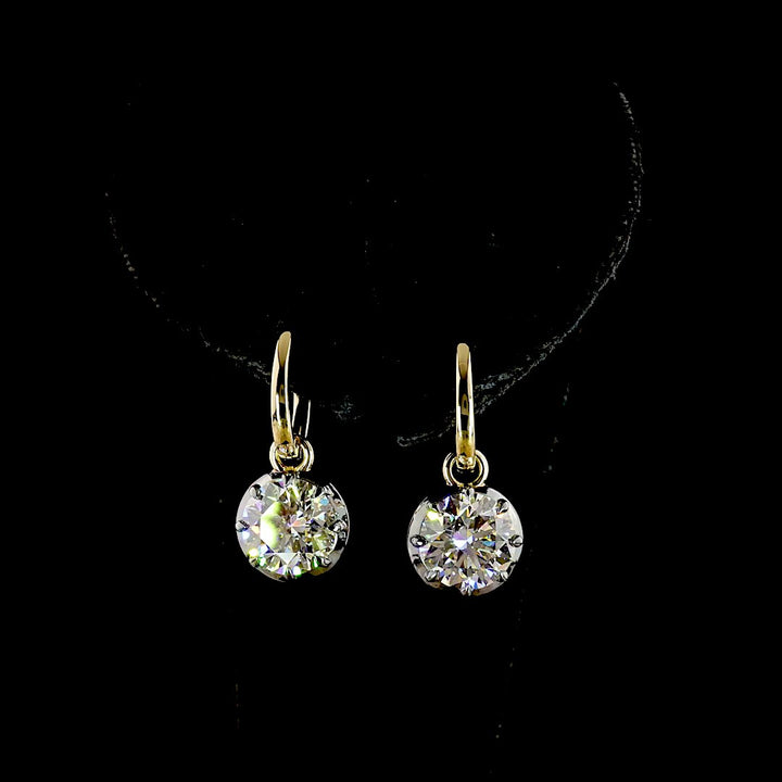14kt Yellow Gold Lab Diamond Earrings