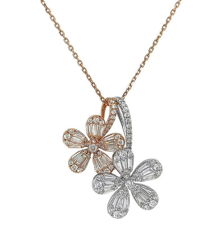 18kt White And Rose Gold Diamond Pendant