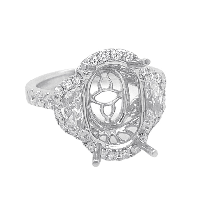 18kt White Gold Diamond Semi Mount