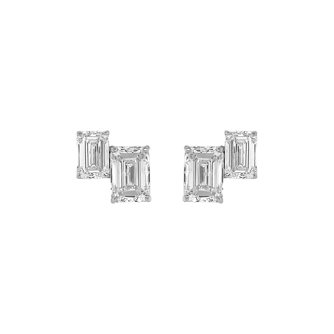 18kt White Gold Lab Diamond Earrings