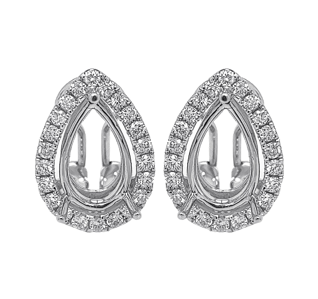 18kt White Gold Diamond Earrings