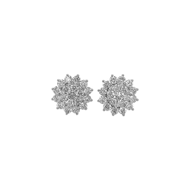 18kt White Gold Diamond Earrings