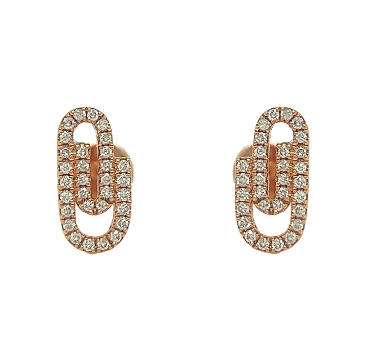 18kt Rose Gold Diamond Earrings