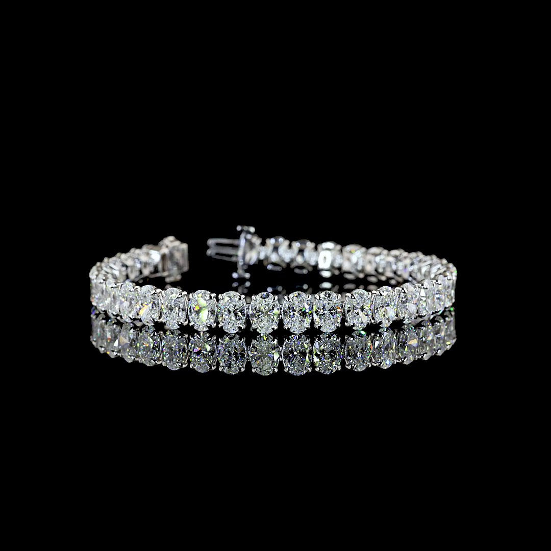14kt White Gold Lab Diamond Tennis Bracelet