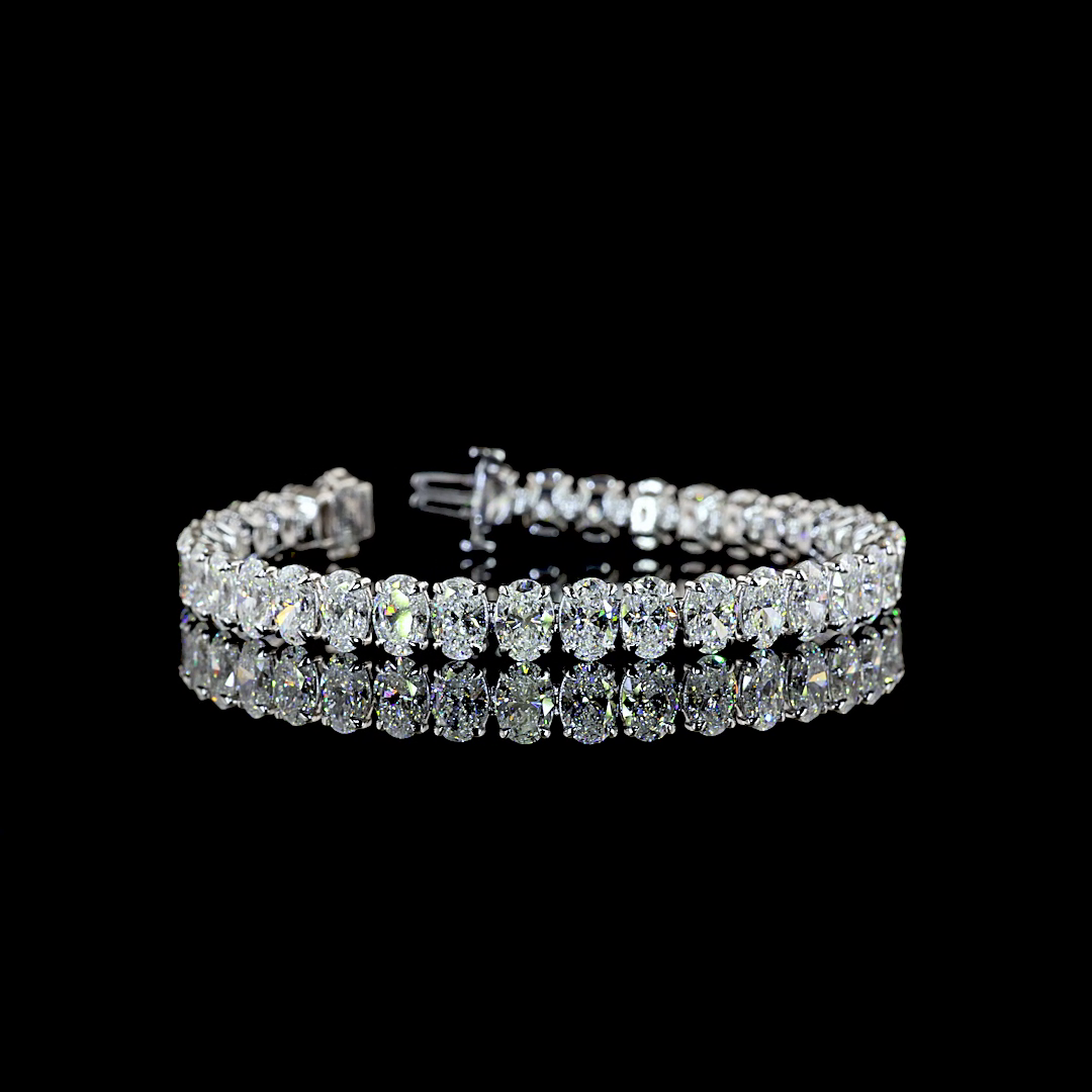 14kt White Gold Lab Diamond Tennis Bracelet