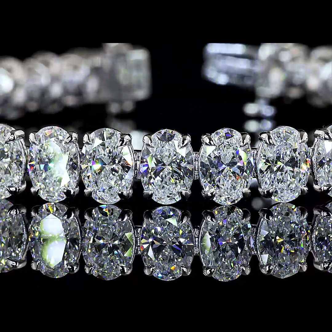 14kt White Gold Lab Diamond Tennis Bracelet