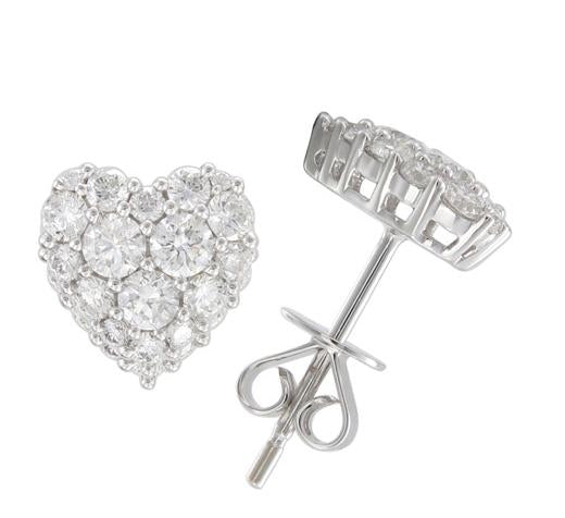18kt White Gold Diamond Earrings