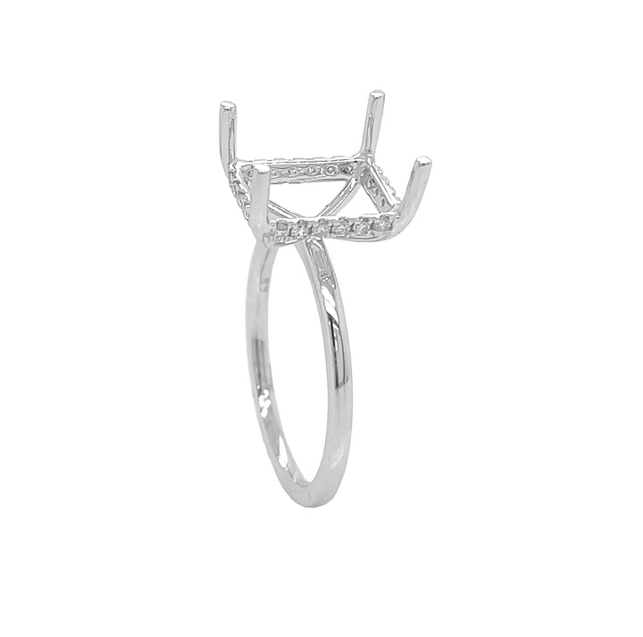 18kt White Gold Diamond Semi-mount