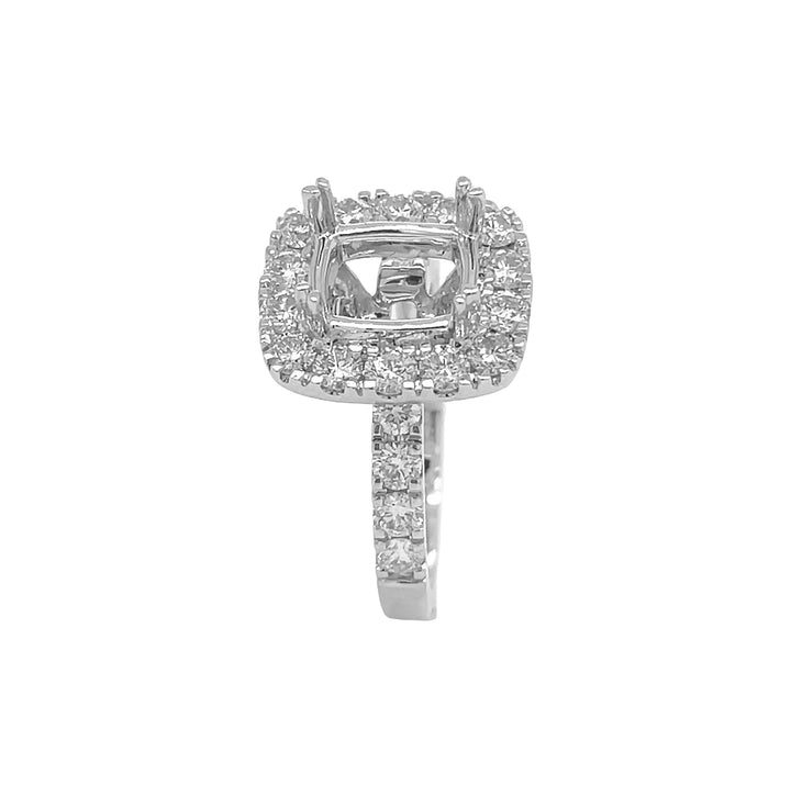 18kt White Gold Diamond Semi-mount