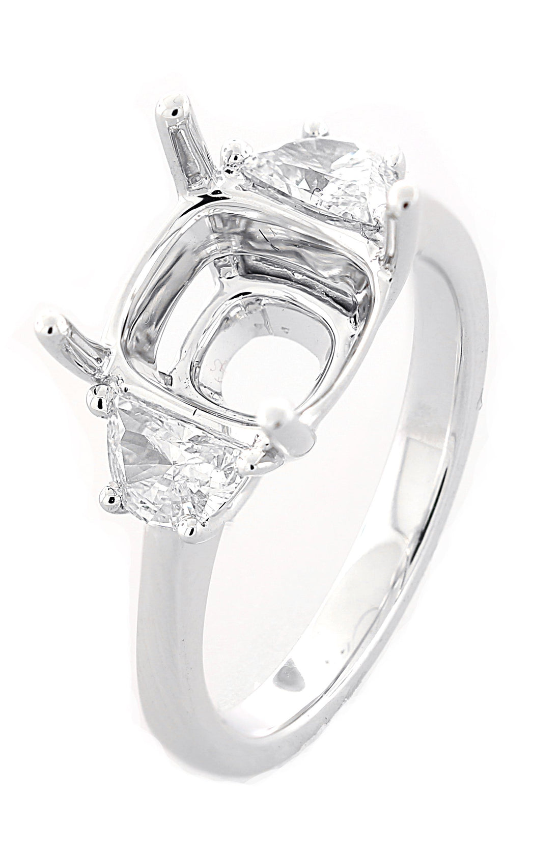 18kt White Gold Diamond Semi Mount