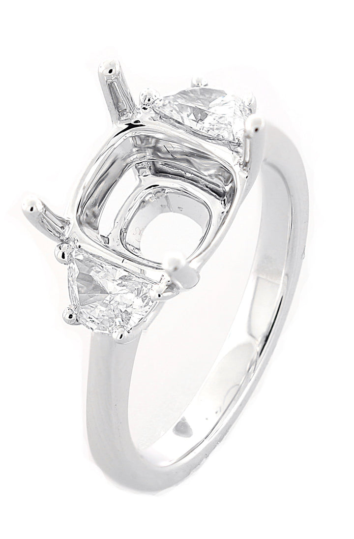 18kt White Gold Diamond Semi Mount