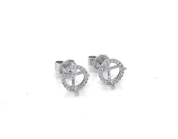 18kt White Gold Diamond Earring Jackets