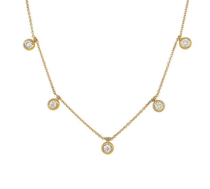 18kt Yellow Gold Diamond Necklace