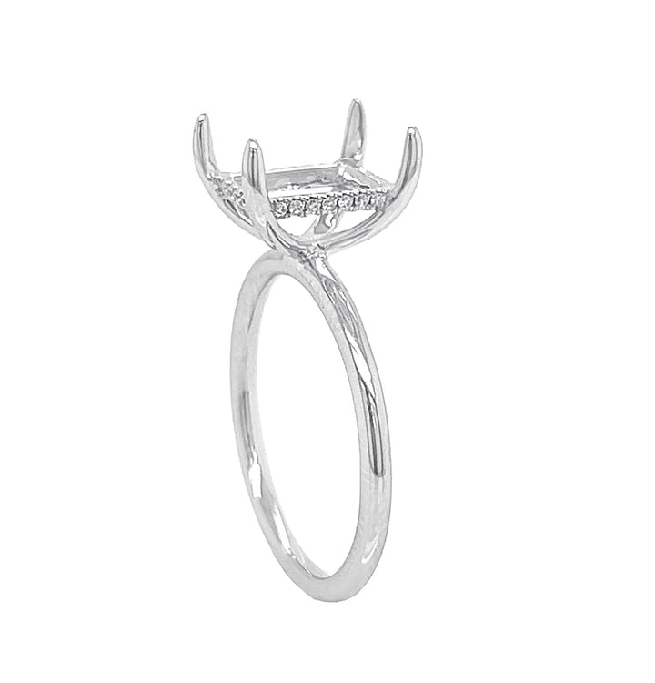 18kt White Gold Diamond Semi Mount