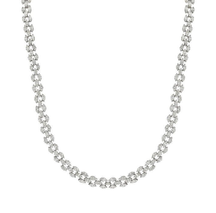 18kt White Gold Diamond Tennis Necklace
