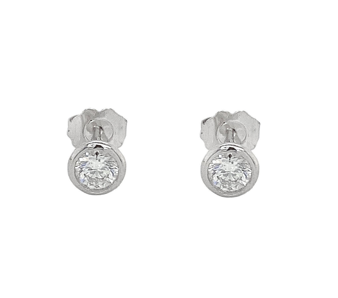 14kt White Gold Diamond Earrings