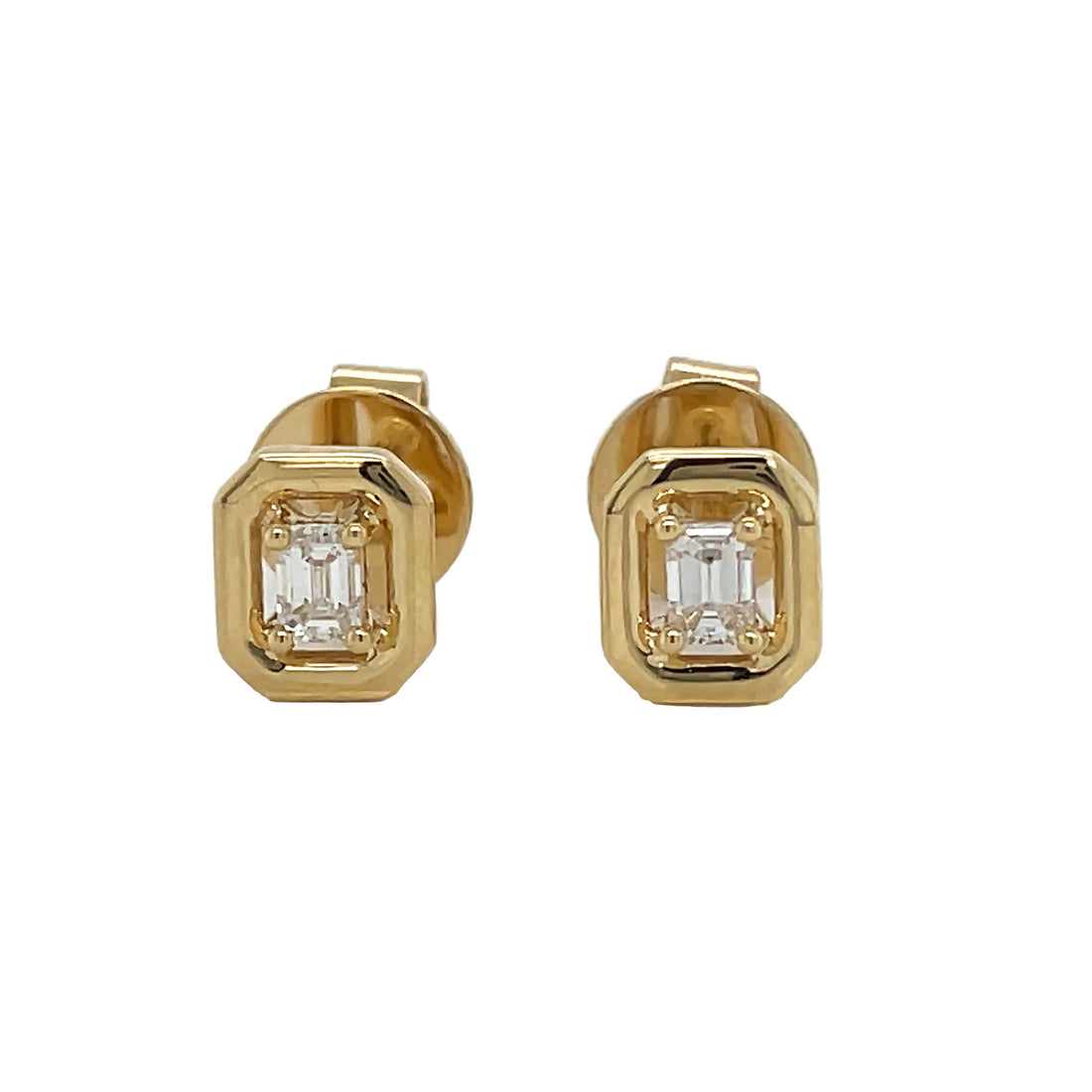 18kt Yellow Gold Diamond Earrings