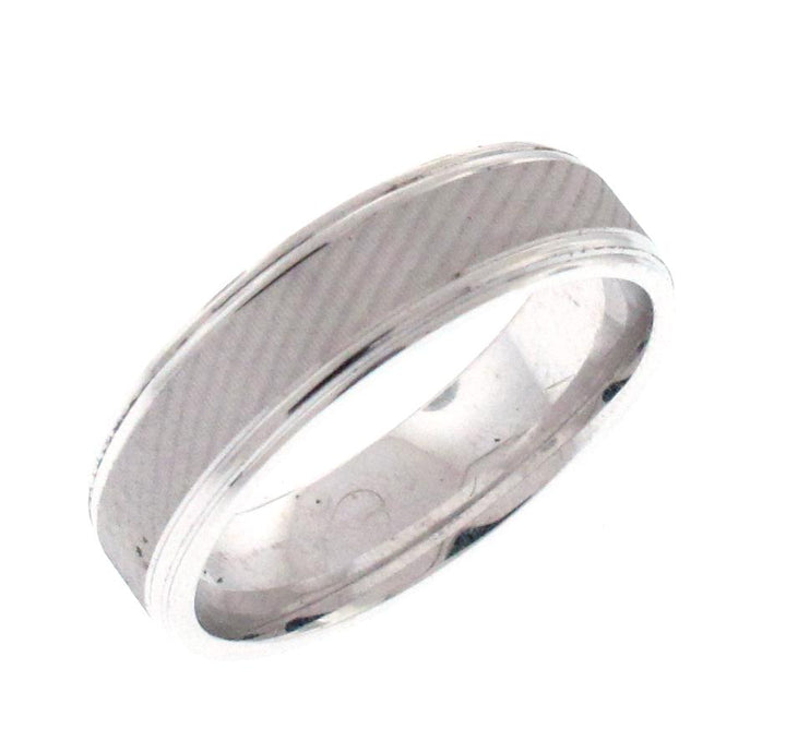 14kt White Gold Men's Wedding Band
