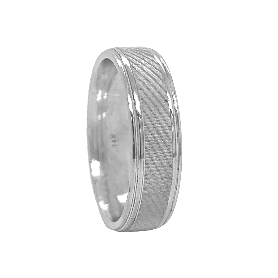 14kt White Gold Men's Wedding Band