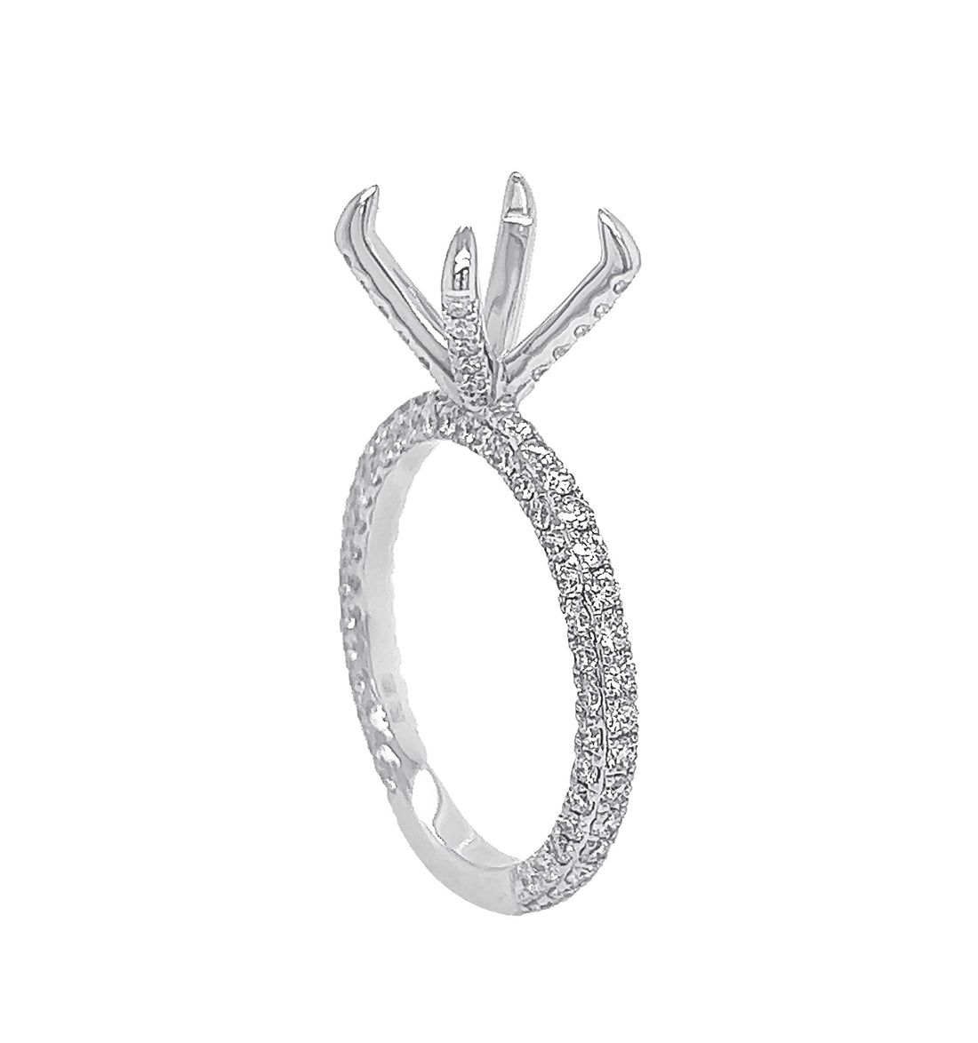 18kt White Gold Diamond Semi Mount