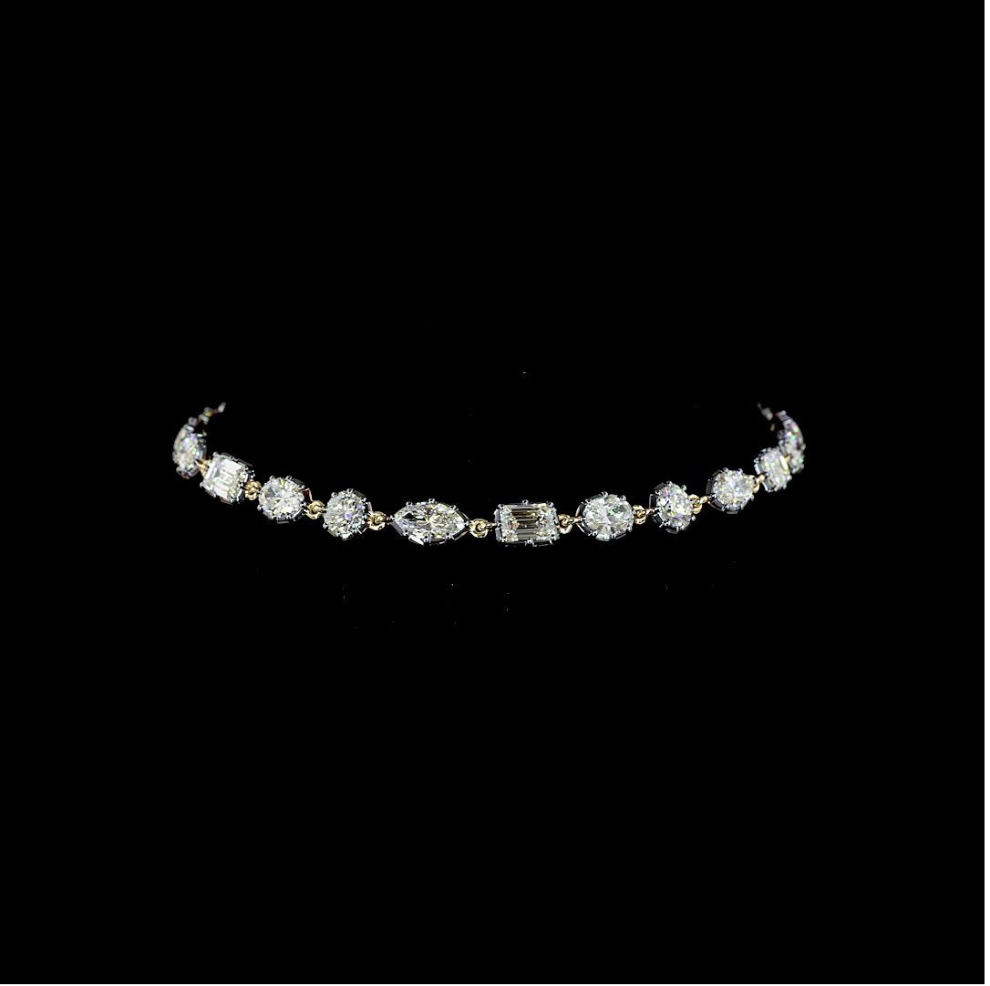 14kt Yellow Gold Lab Diamond Tennis Bracelet