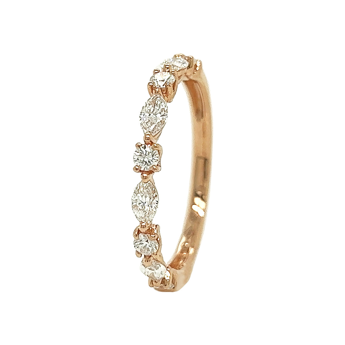 18kt Rose Gold Diamond Band