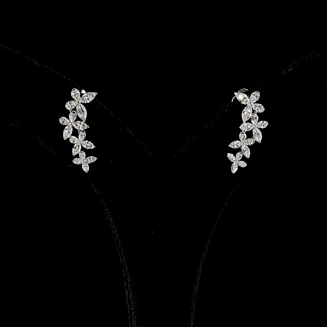 14kt White Gold Lab Diamond Earrings