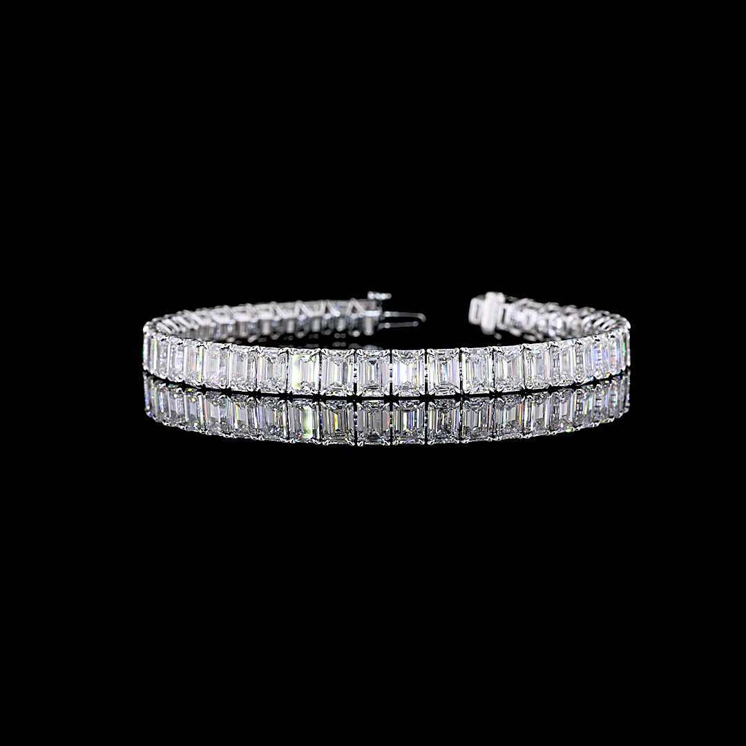14kt White Gold Lab Diamond Tennis Bracelet