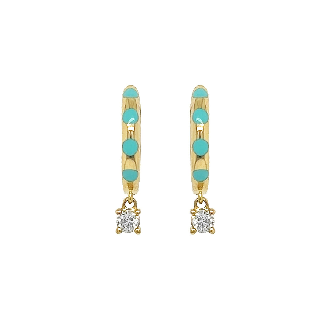 14kt Yellow Gold Diamond Earrings
