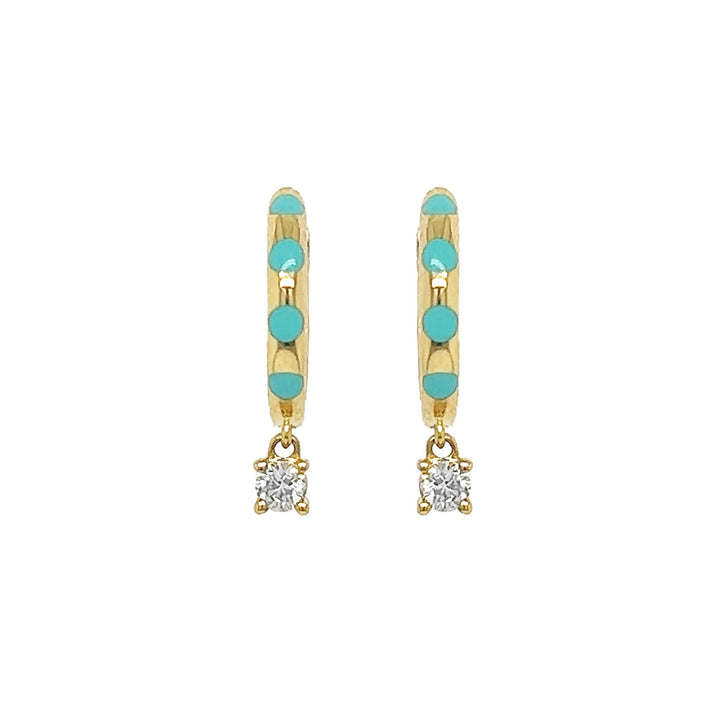 14kt Yellow Gold Diamond Earrings