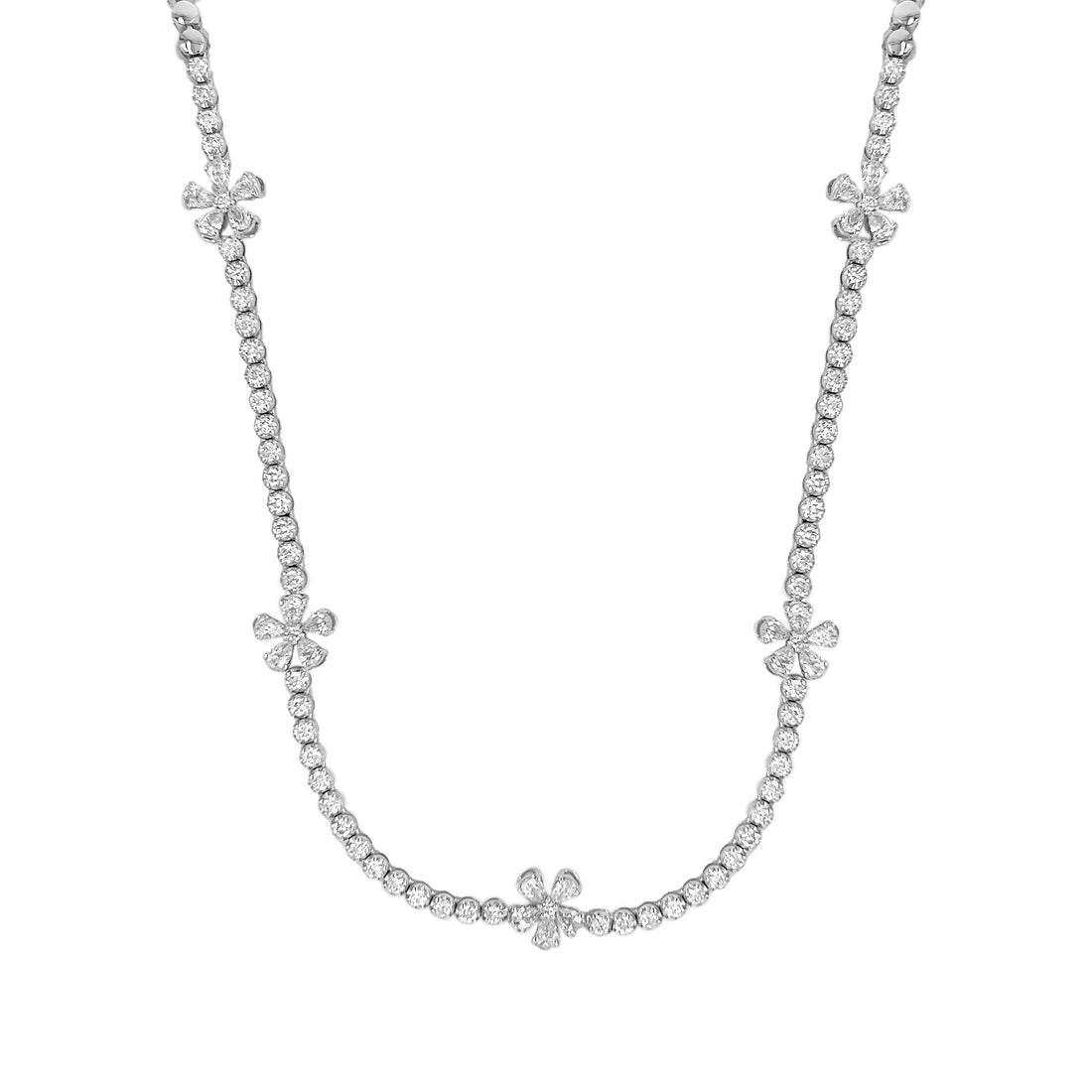 18kt White Gold Diamond Necklace