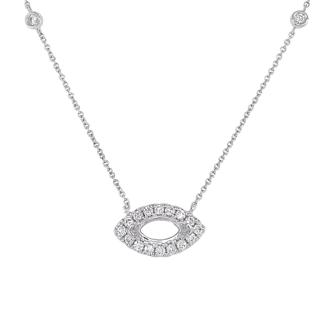 18kt White Gold Diamond Pendant Mounting