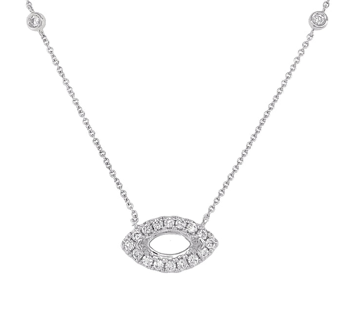 18kt White Gold Diamond Pendant Mounting