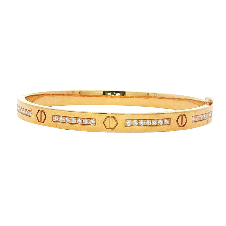 18kt Yellow Gold Diamond Bangle