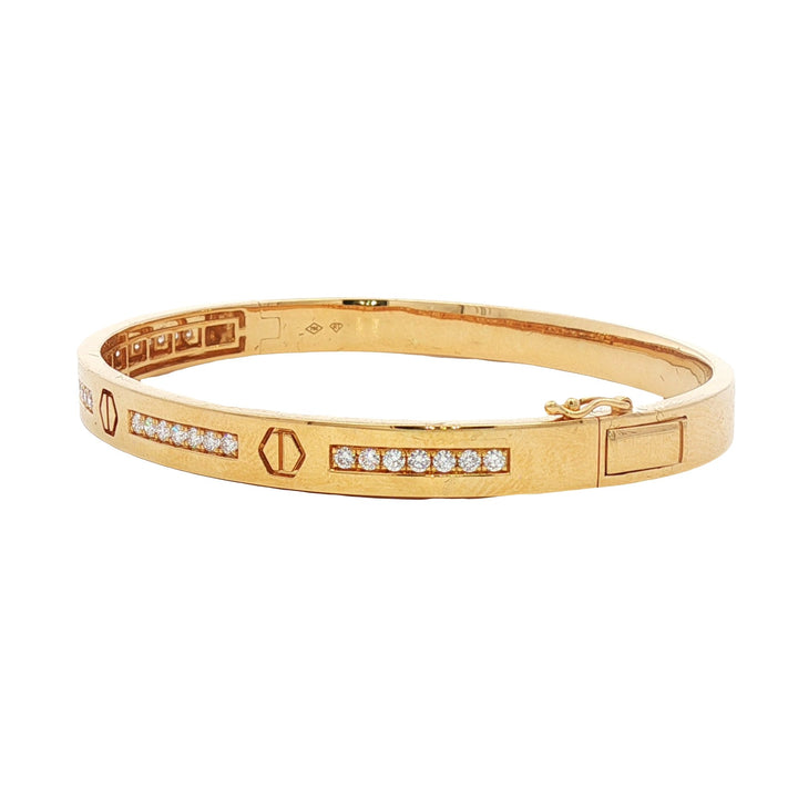 18kt Yellow Gold Diamond Bangle