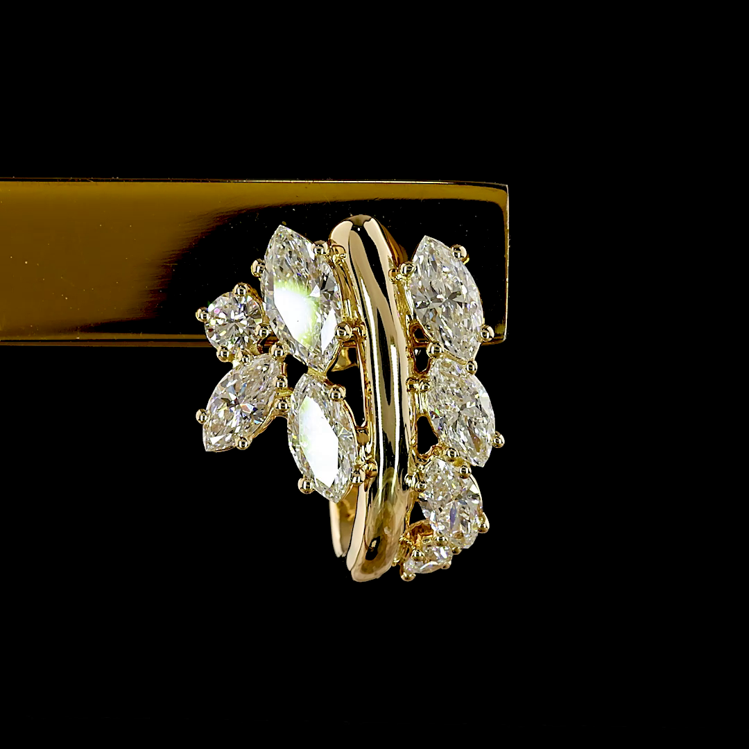 14kt Yellow Gold Lab Diamond Earring