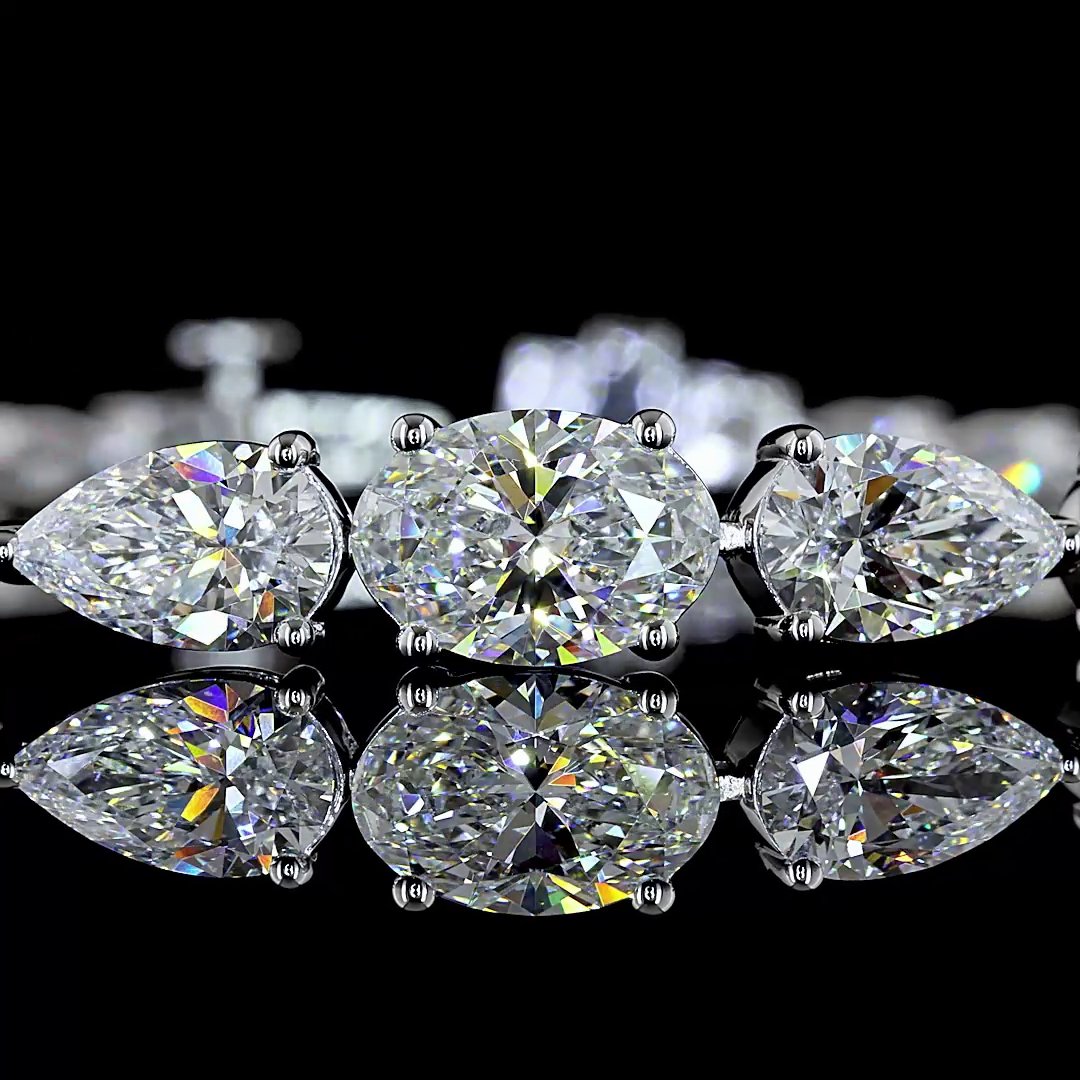 14kt White Gold Lab Diamond Tennis Bracelet